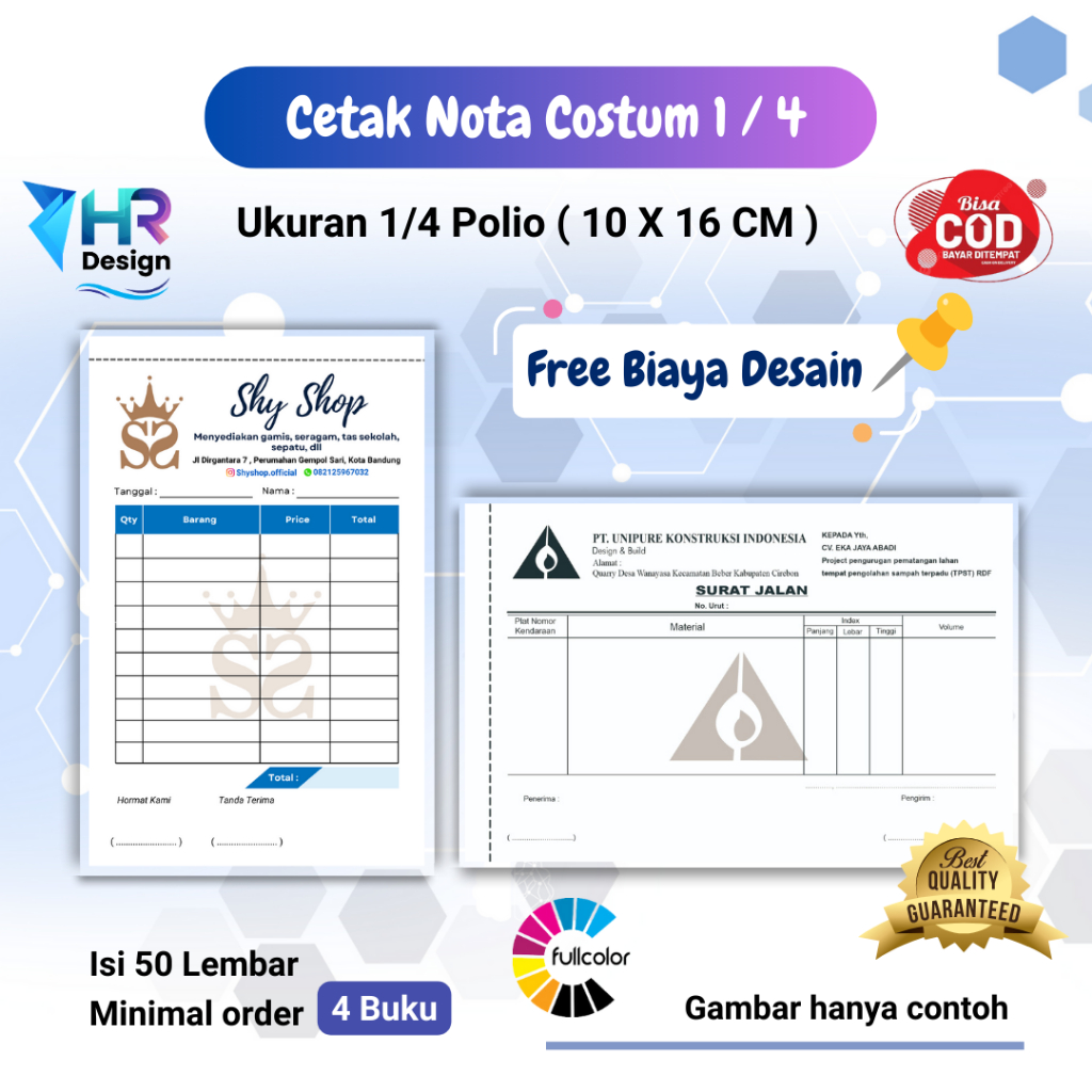 

[ PROMO ] Cetak Nota bon custom Nota surat jalan nama usaha toko sendiri Nota laundry Nota olshop nama sendiri Nota kontan Nota 2 ply murah Nota olshop Cetak nota custom murah nota toko laundry bengkel servis HP conter dll