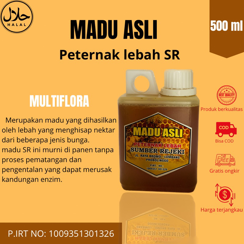 

MADU ASLI MURNI MULTIFLORA SUPER PREMIUM 100% Alami Pure Natural Raw Honey Minuman Herbal Premium Kesehatan PROMO CUCI GUDANG BELI ECER HARGA GROSIR