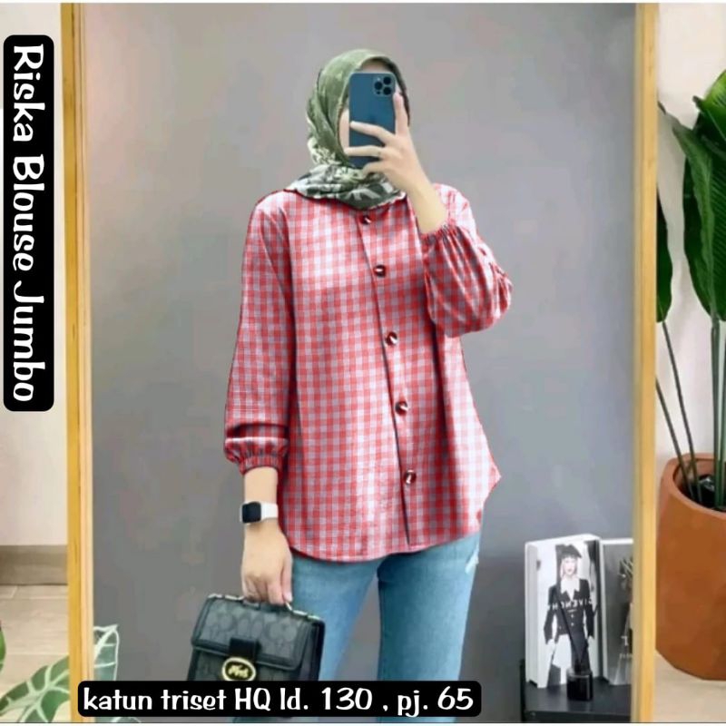 JUMBO LD 130 RISKA BLOUSE WANITA