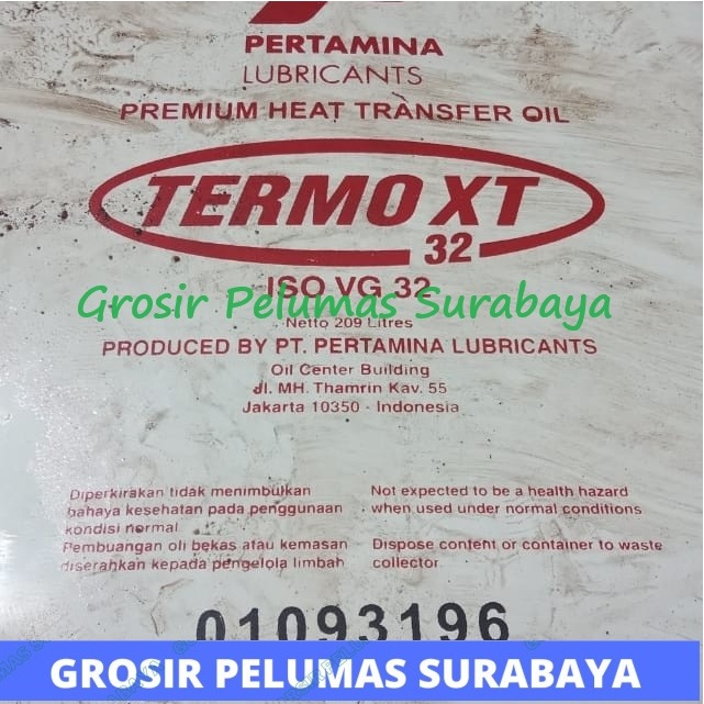 Original Pertamina Termo XT 32 / Termo 32 Heat Transfer Oil HTO 32 DRUM oli penghantar panas Pemanas