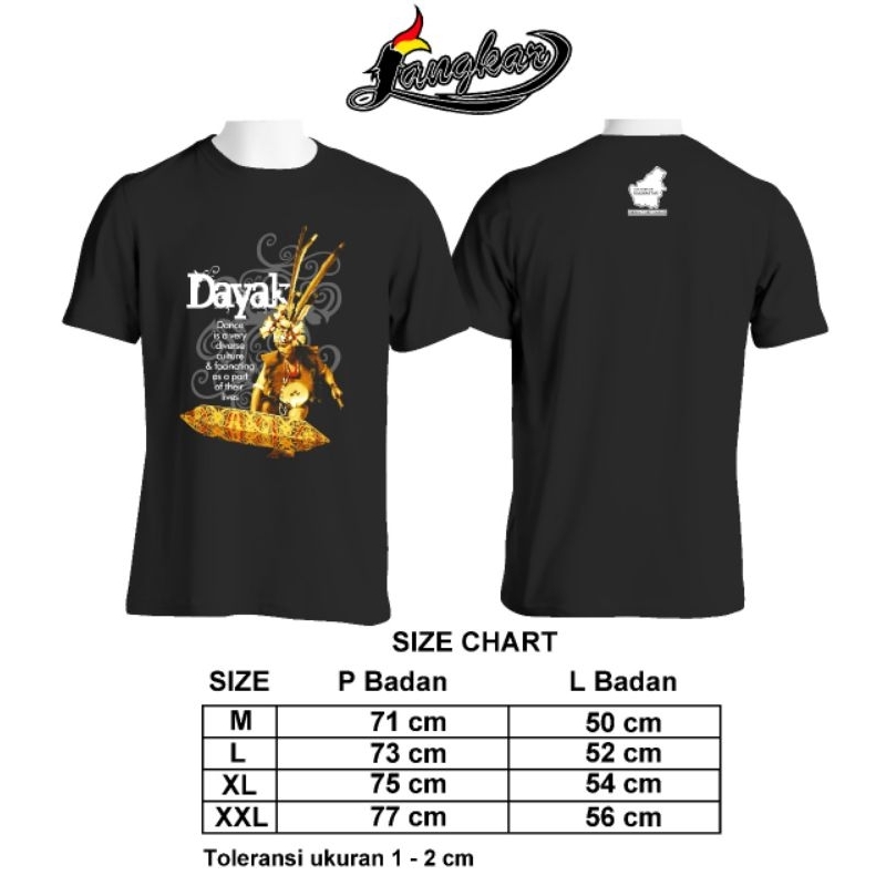 Kaos distro motif dayak kalimantan