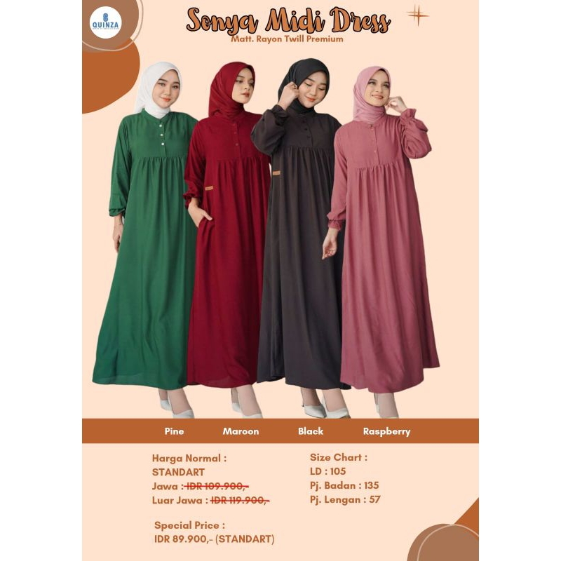 NEW - Sonya Midi Dress