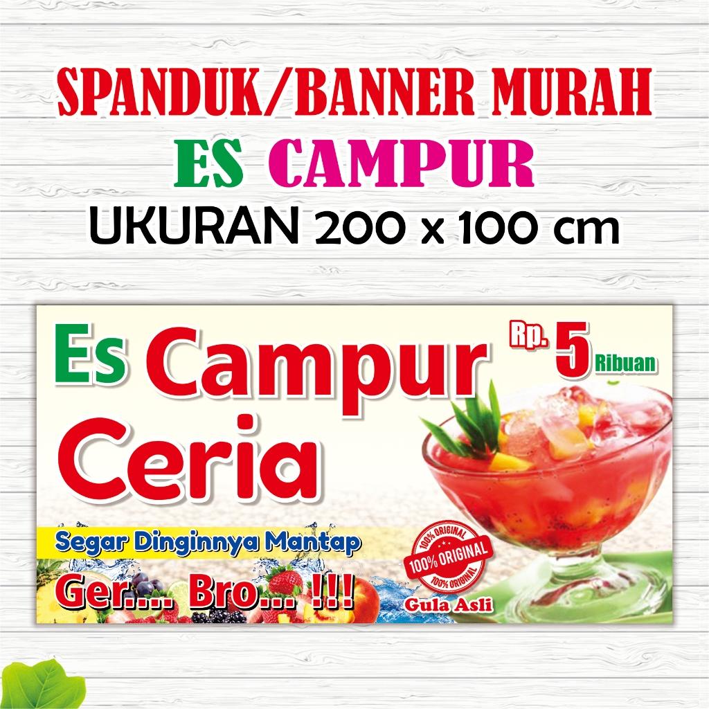 Spanduk Banner Es Campur Segar 2 x 1 meter