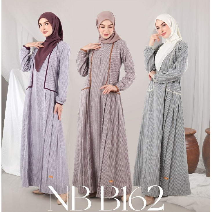 BAJU GAMIS NIBRAS DRESS WANITA TERBARU NB B162 [BISA COD]