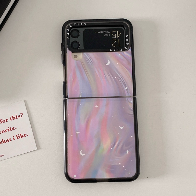 ‼️ READY STOCK CASETIFY STARRY SKY ACRYLIC CASE SAMSUNG Z FLIP 4