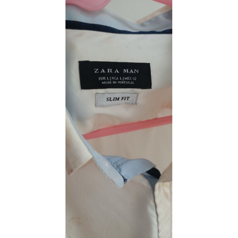 Kemeja Lengan Panjang Putih Venhausen dan Zara Man Original