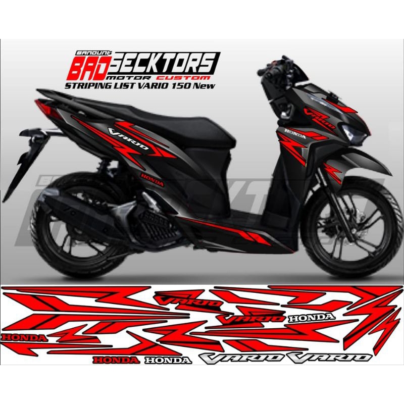 stiker striping Honda Vario 150 new motif simpel elegan