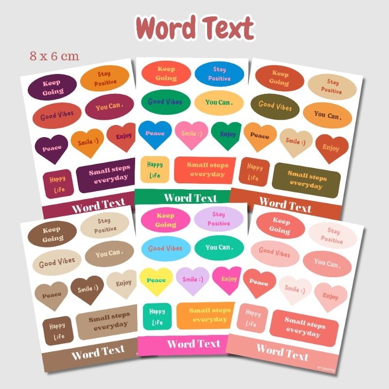 

[1 lbr] Word text sticker sheet