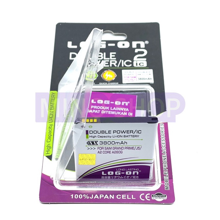 SALE BATERAI LOG ON SAMSUNG J5 GRAND PRIME G53  j2 PRIME  J3 216  J3