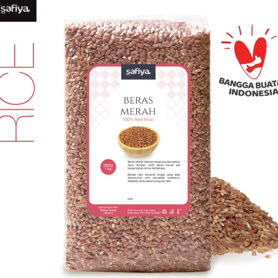 

PROMO SALE Beras Merah Organik 1 Kg Super Authentic Safiya Food