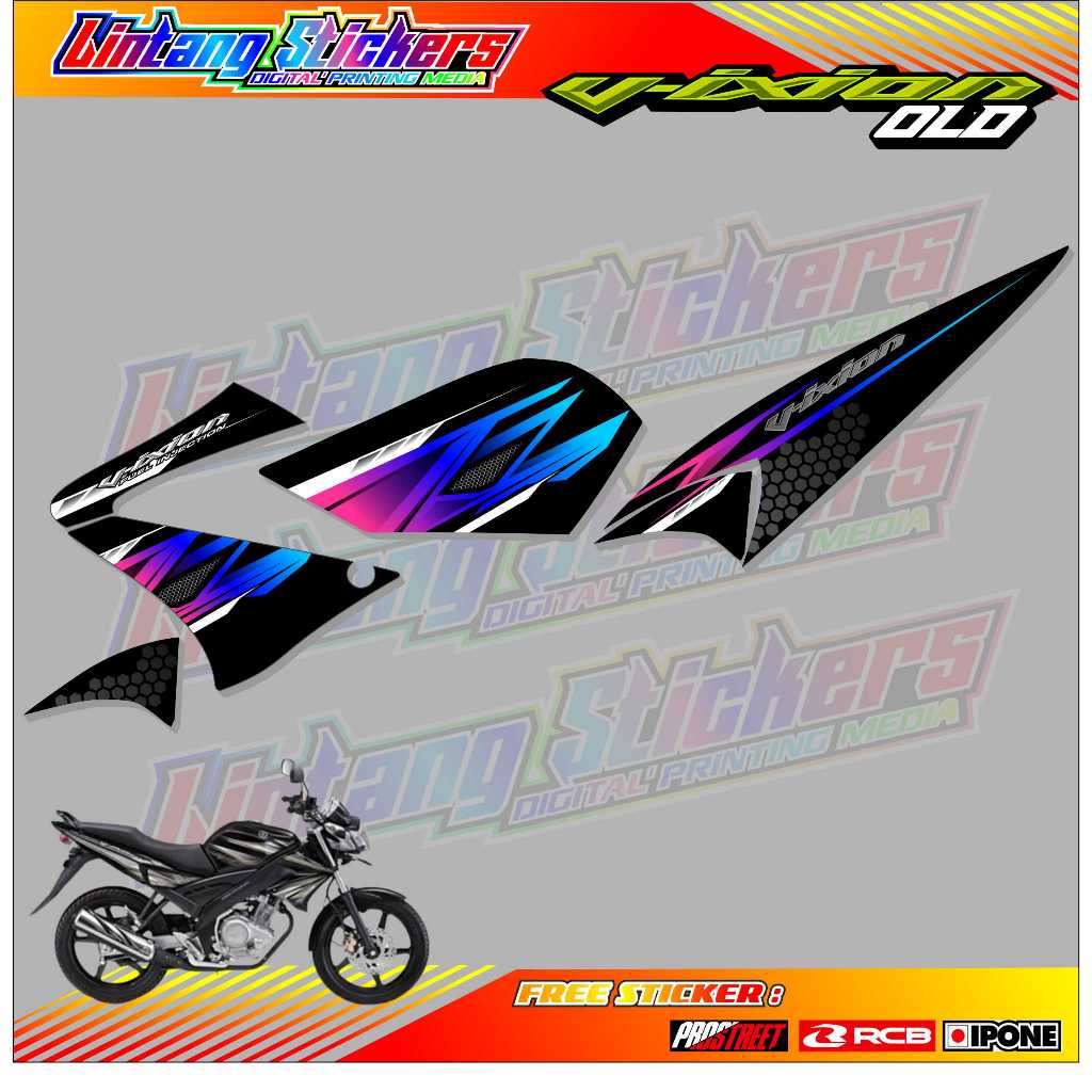 STRIPING VARIASI MOTOR VIXION OLD / STIKER LIST MOTOR VIXION OLD