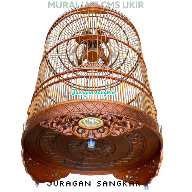 SANGKAR KANDANG MURAI CMS JATI FULL UKIR