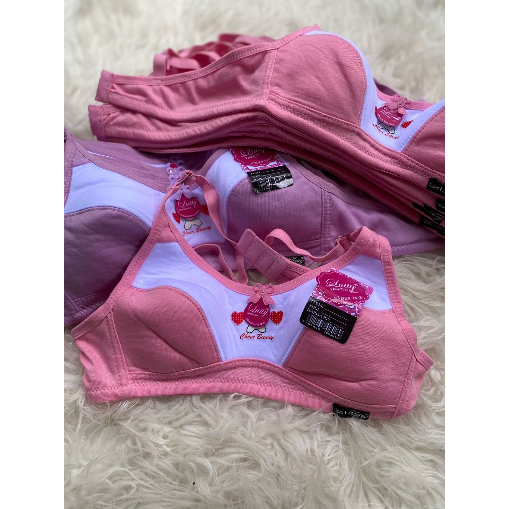 3 PCS BRA WANITA REMAJA | BRA TANPA KAWAT | BRA TANPA BUSA | BH KATUN POLOS LEMBUT | BRA REMAJA | BR