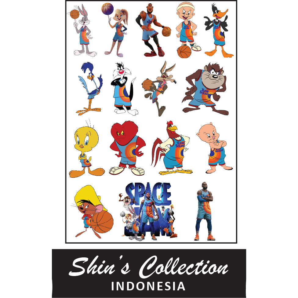 

Sticker stiker murah antiair transparan Space Jam 1 pc