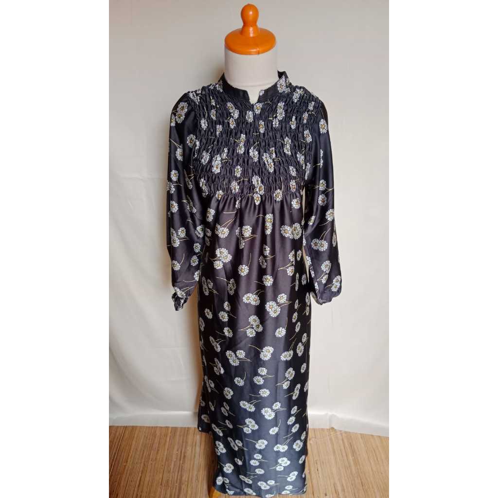 GAMIS SATIN BY SALIMA MOTIF BUNGA