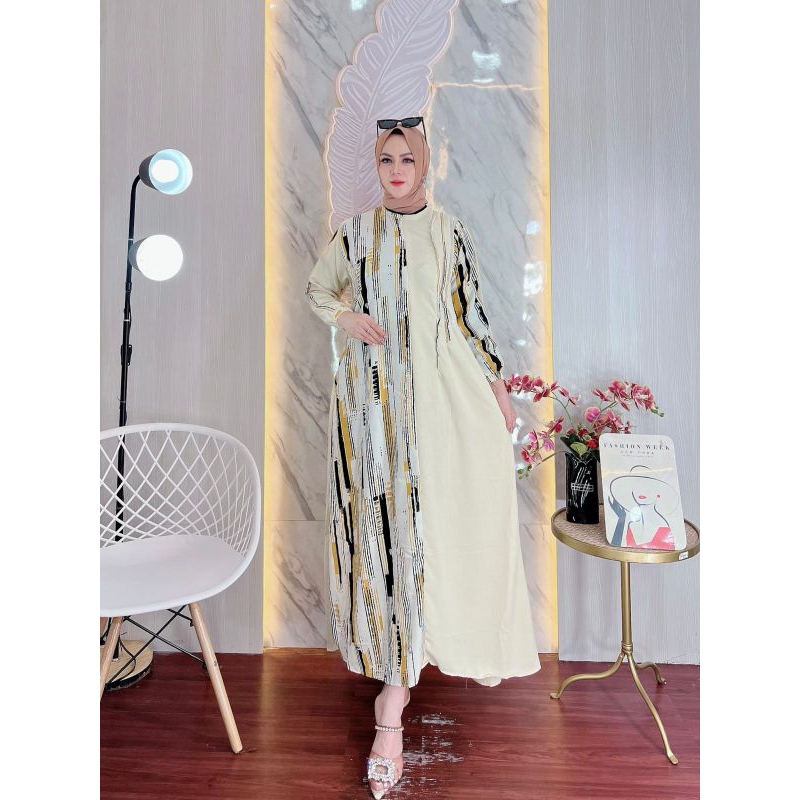 gamis kringkel list motif || Model Terbaru Kringkel || gamis 2024 new model || gamis mewah