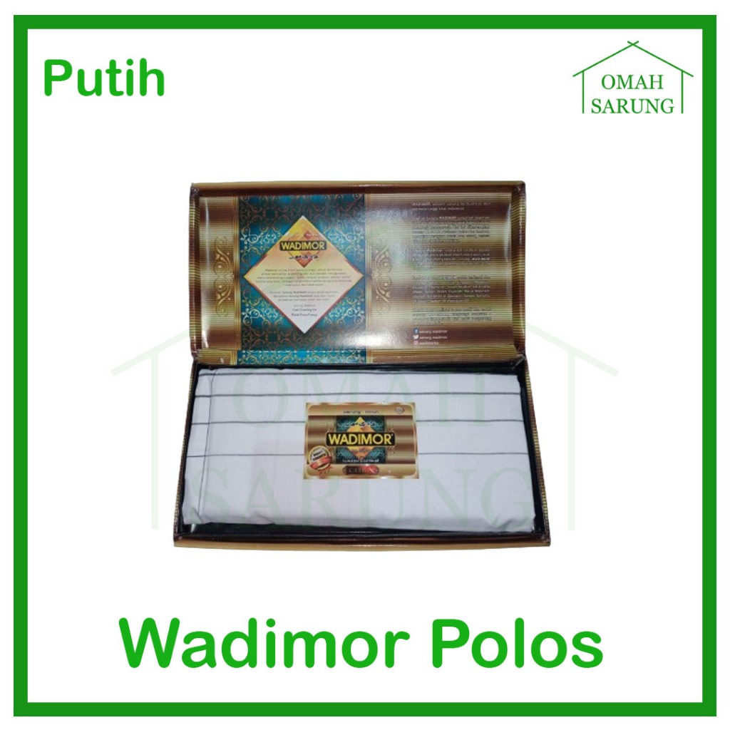 Sarung Tenun Wadimor Polos Tumpal Warna Putih / Polos FC Tumpal Original Premium OMAH SARUNG