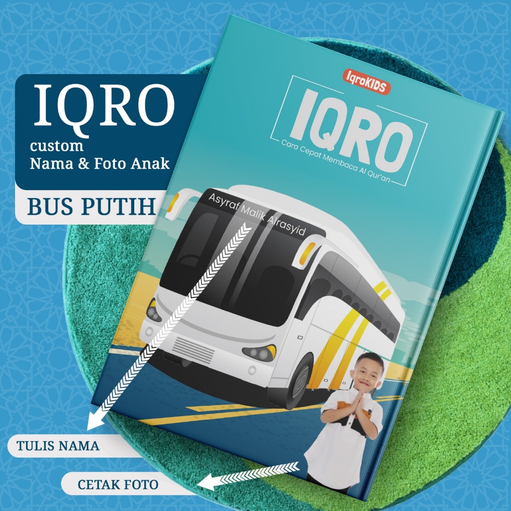 IQRO CUSTOM GRATIS NAMA+FOTO | Iqro Milenial Full Colour Edisi Anak Jilid 1-6 | Iqro Milenial Custom