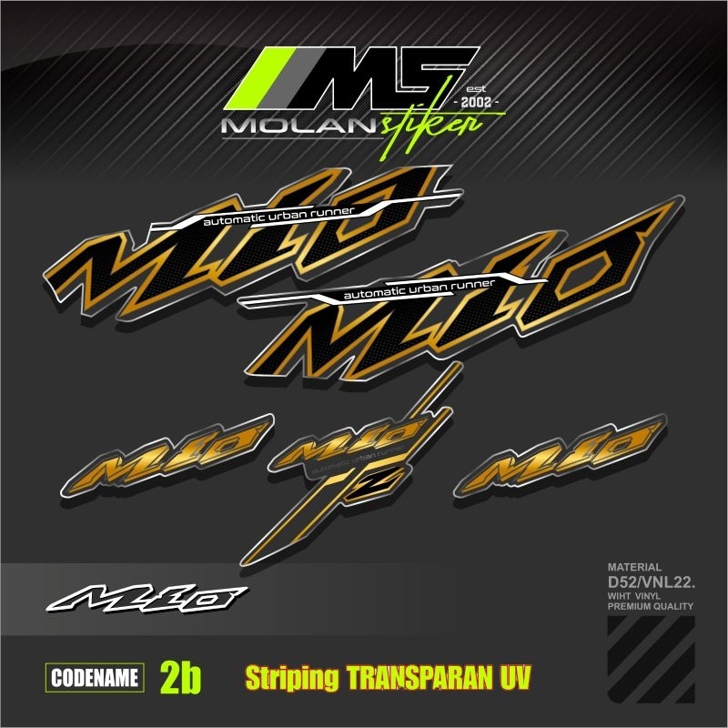 Decal Sticker Striping Variasi Transparan Uv Mio Urban Mio Sporty Mio Smile Mio Garnis Mio Amore Mio