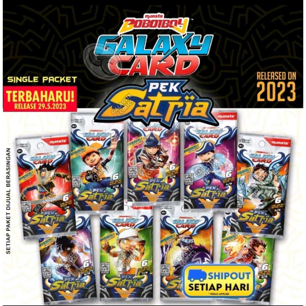 Boboiboy Galaxy Card Pek Satria Satuan