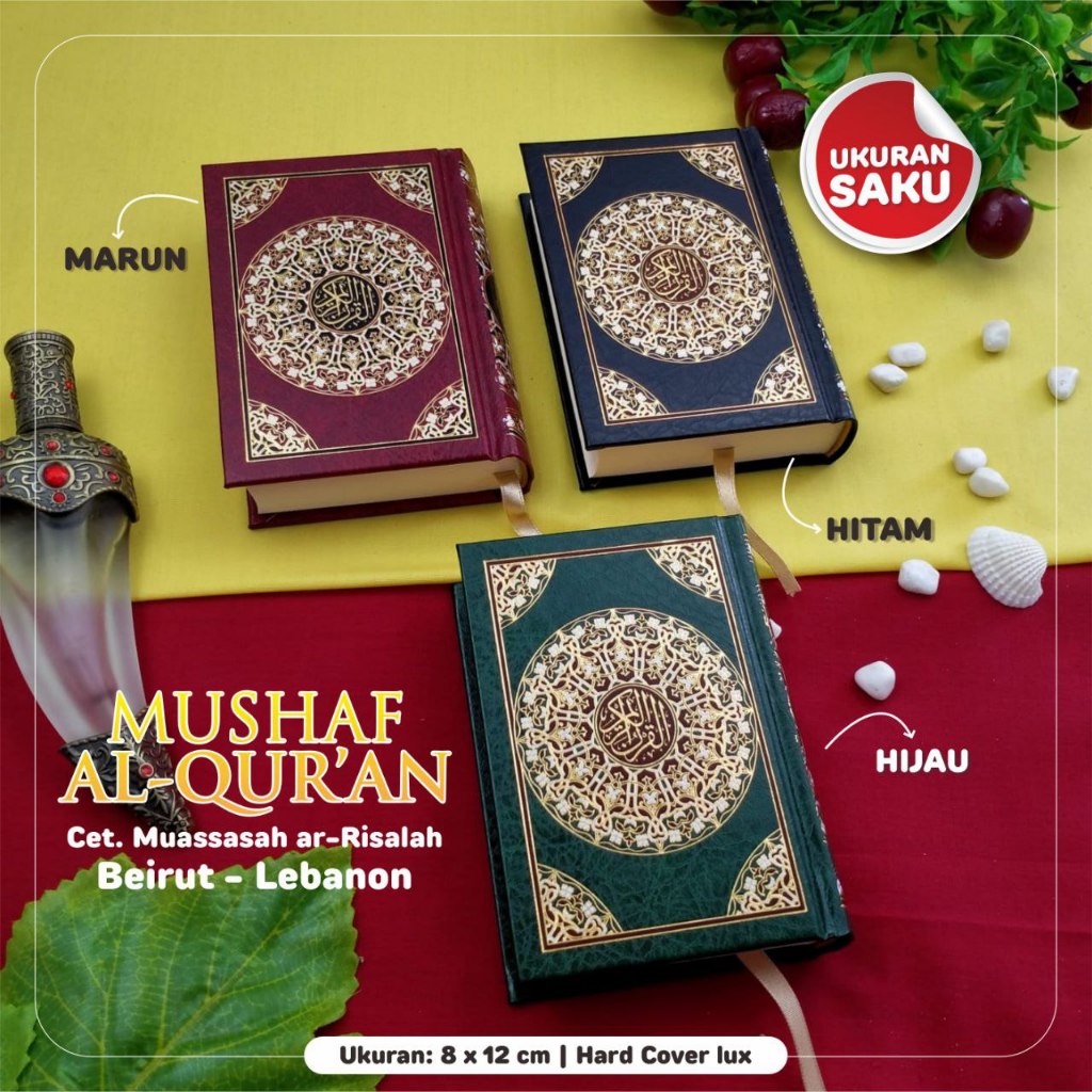 Mushaf Saku Beirut Muassasah Risalah Mushaf Al Qur'an kecil Muat Saku