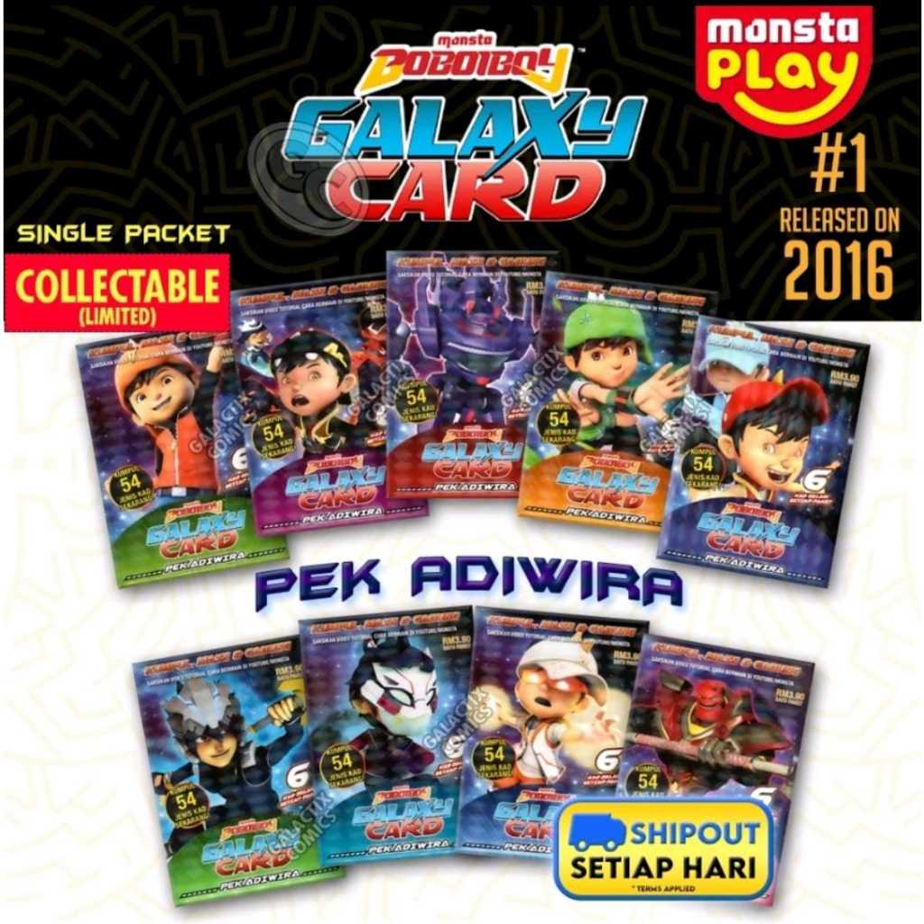 Boboiboy Galaxy Card Pek Adiwira Satuan