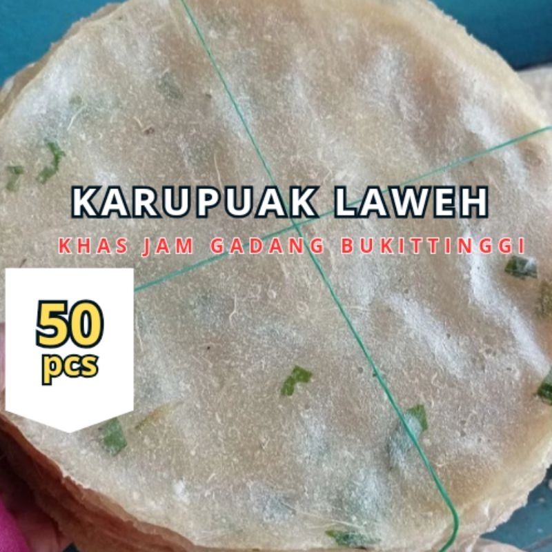 

opak/karupuak laweh/kerupuk parut mentah kuah sate khas jam gadang Bukittinggi