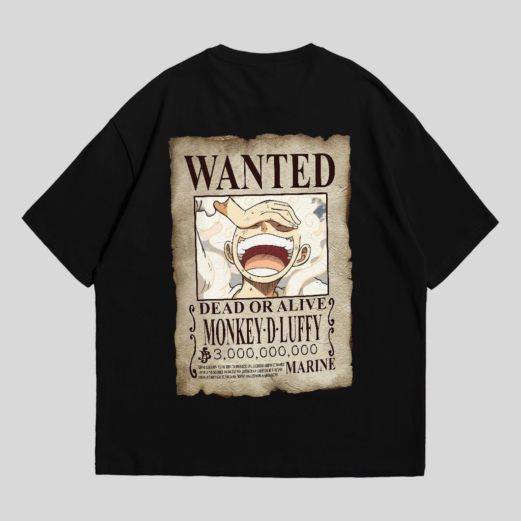 Kaos Poster Buronan Mugiwara Monkey D, Luffy One Piece