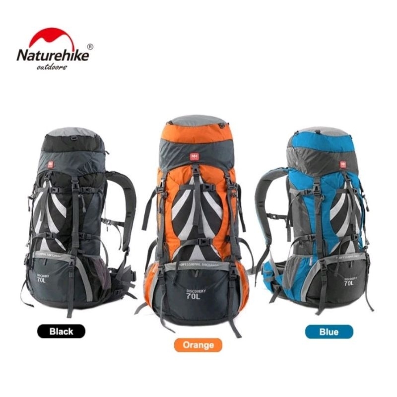 NATUREHIKE 70+5L NH70B070-B Carriel Raincover
