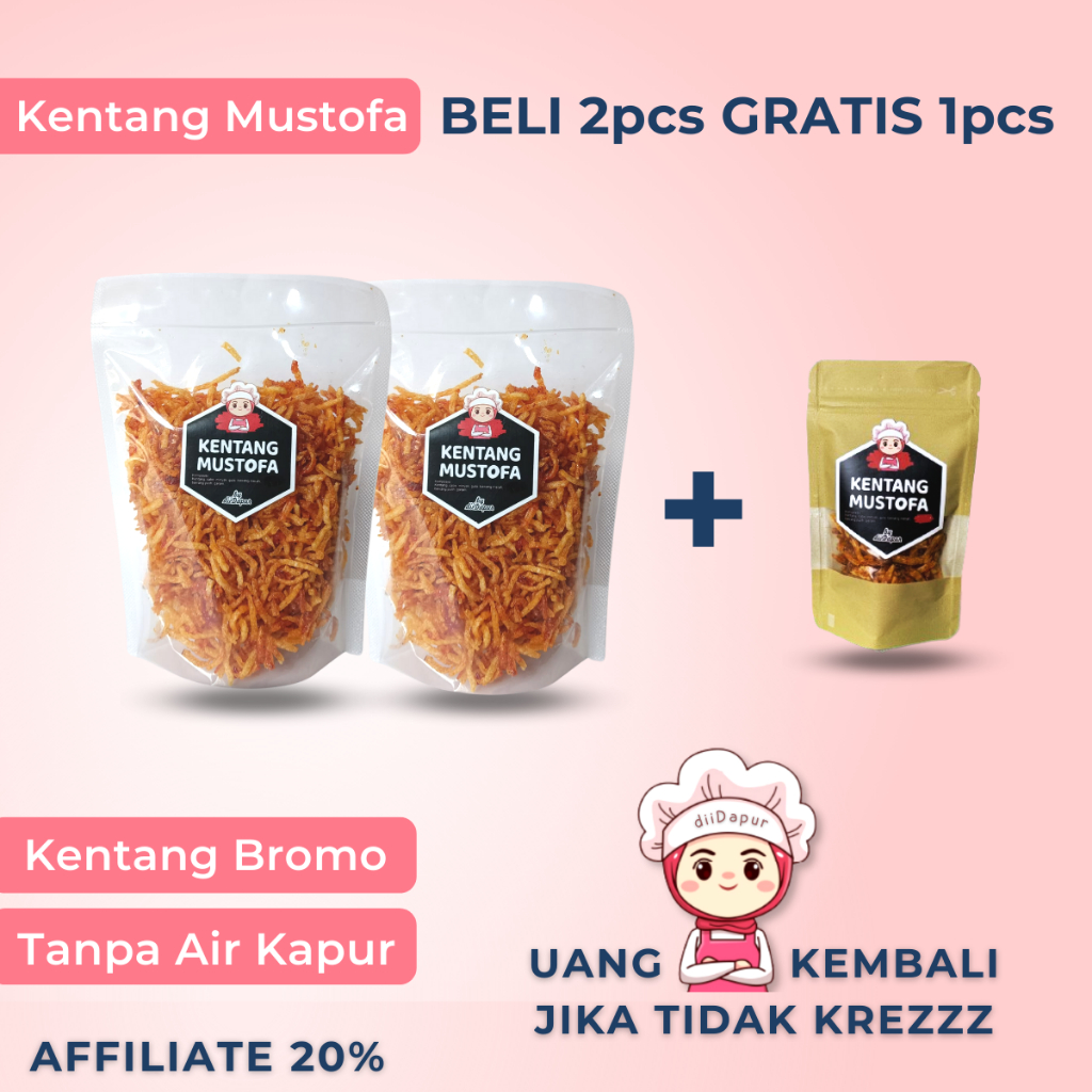 

Kentang mustofa pegunungan bromo BELI 2 BONUS 1 Original & Pedas
