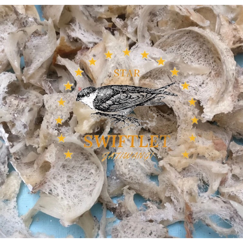 

New Release! Sarang Burung Walet Jawa Asli / Raw Bird Nest / Yen Wo Kering Kotor Patahan Utuh / Besar