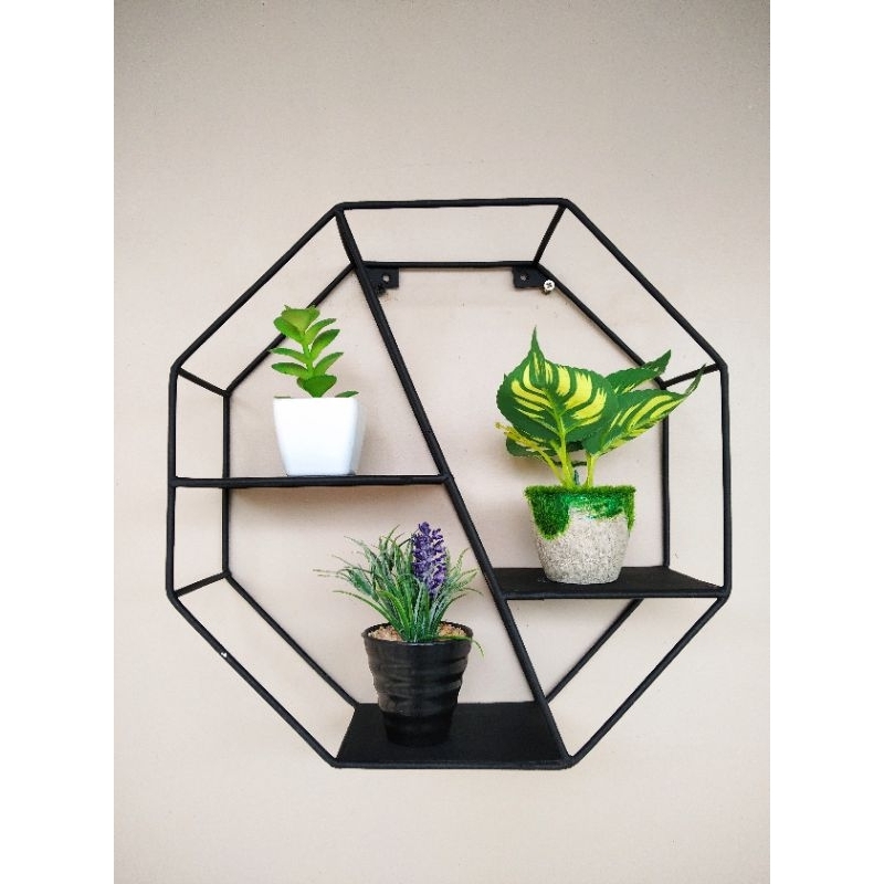 Rak dinding besi oktagonal