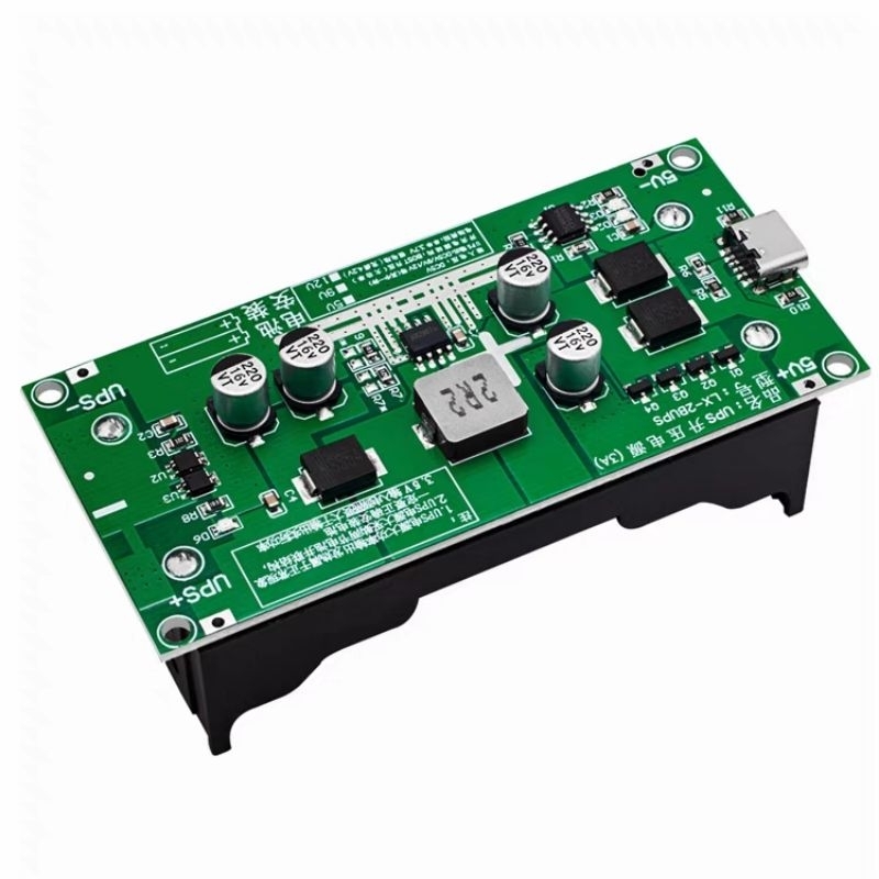 Mini UPS 3A Module With Holder Baterai 18650 Charger Input Type C 5V To 5V, 9V, 12V High Power