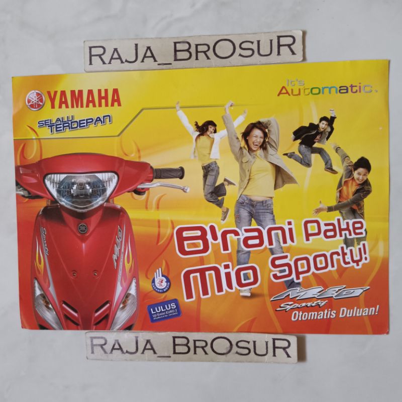 Poster brosur katalog flyer Yamaha Mio Sporty AL115C 2006