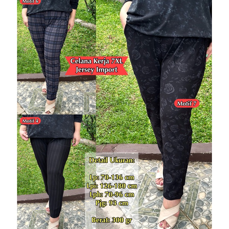 Paling Kekinian  FINA BIG SIZE  CELANA KERJA KANTOR JUMBO JERSEY IMPORT