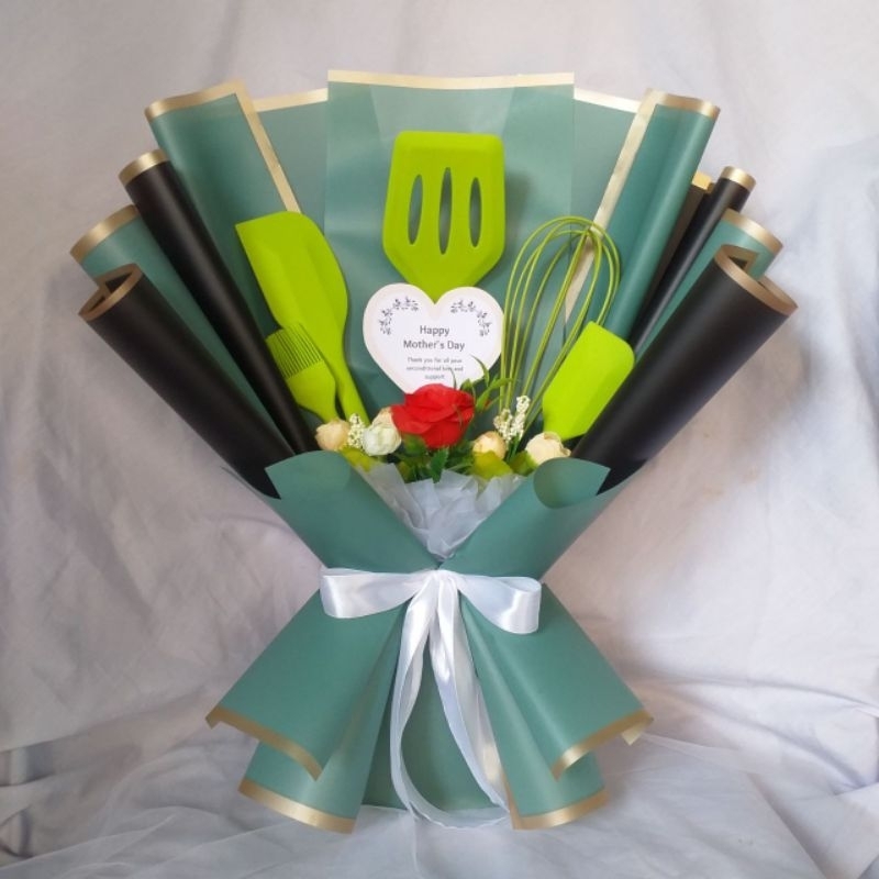 

Buket Alat masak silicon (Free paperbag/plasticbag) dan kartu ucapan