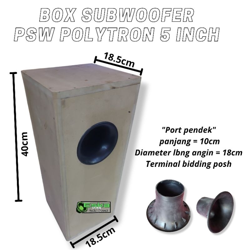 Box Subwoofer PSW Polytron box polytron mentah bungkus vinyl 5 dan 6 inch single subwoofer