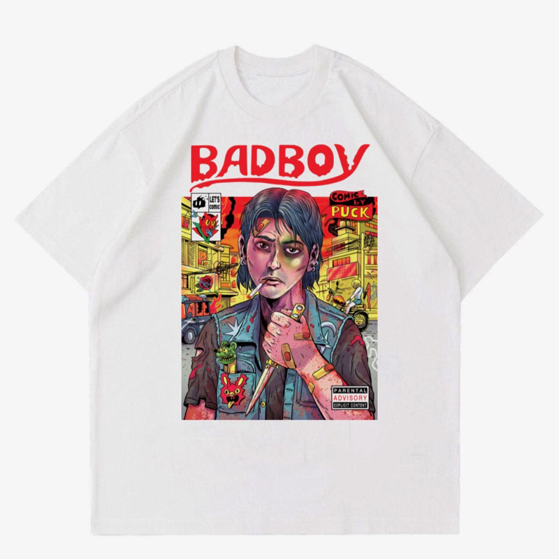 KAOS BAD BOY VINTAGE | T-SHIRT BAJU GAMBAR BAD BOY | KAOS BAD BOY