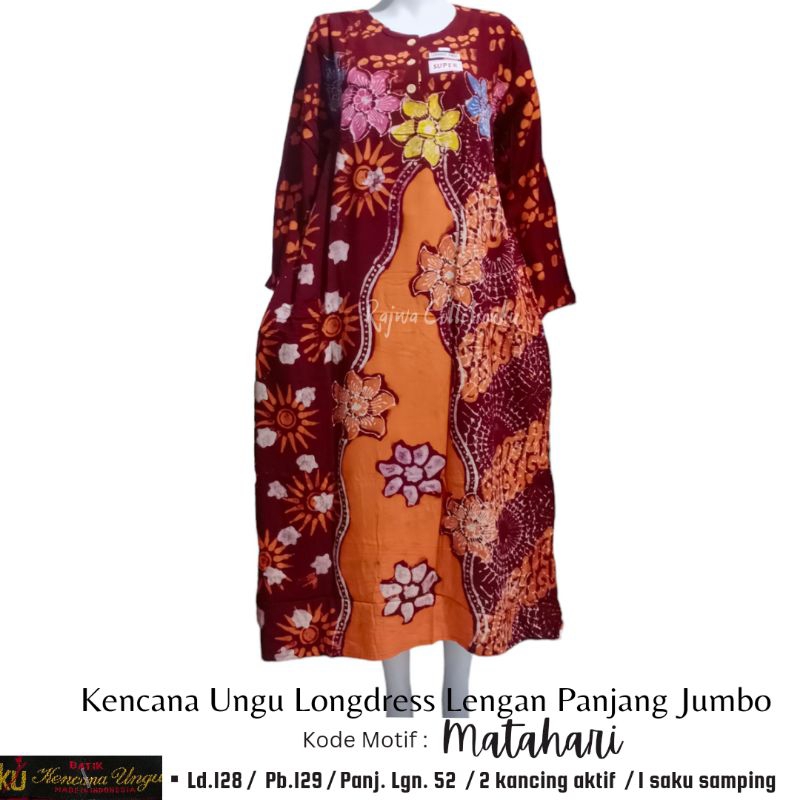 Kencana Ungu Longdress Lengan Panjang KUH Jumbo