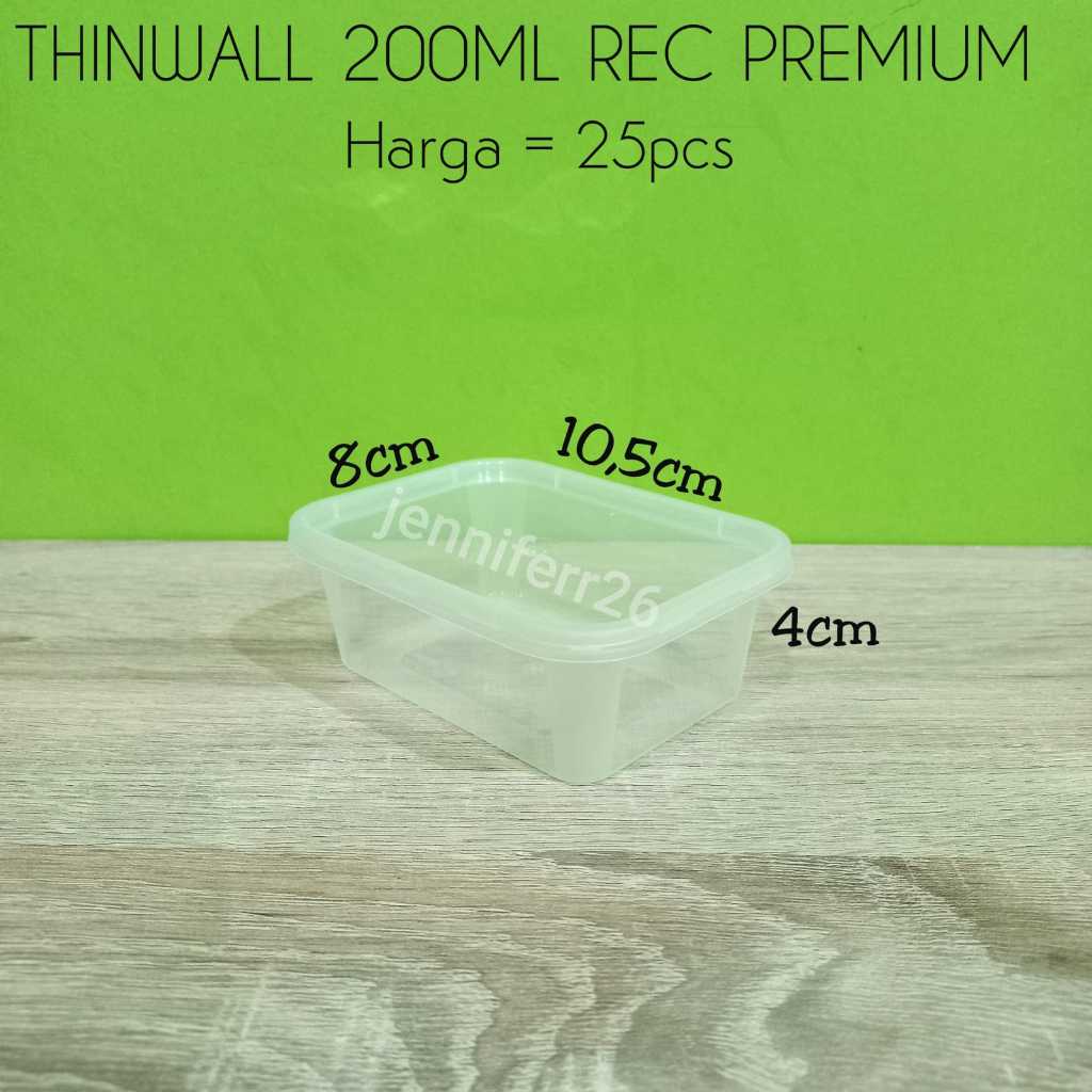 Thinwall food container 200ml kotak/Tempat penyimpanan makanan/Cup salad/Cup puding/ Dessert box
