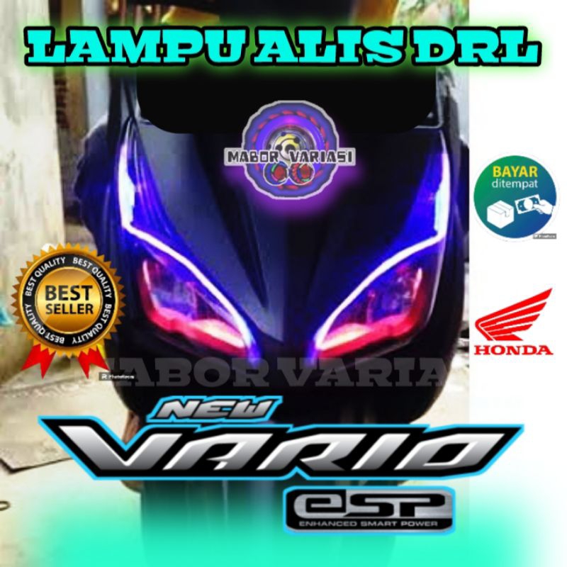 PAKET LENGKAP LAMPU ALIS VARIO 110 LED , BISA REQ WARNA BELI SATU DAPAT 2PCS ALIS KANAN KIRI 30 CM B