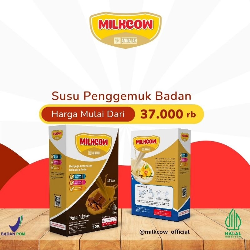 

MILKCOW SUSU PENGGEMUK DAN TINGGI PROTEIN COCOK UNTUK ANAK DI ATAS 1 TAHUN DAN ORANG DEWASA