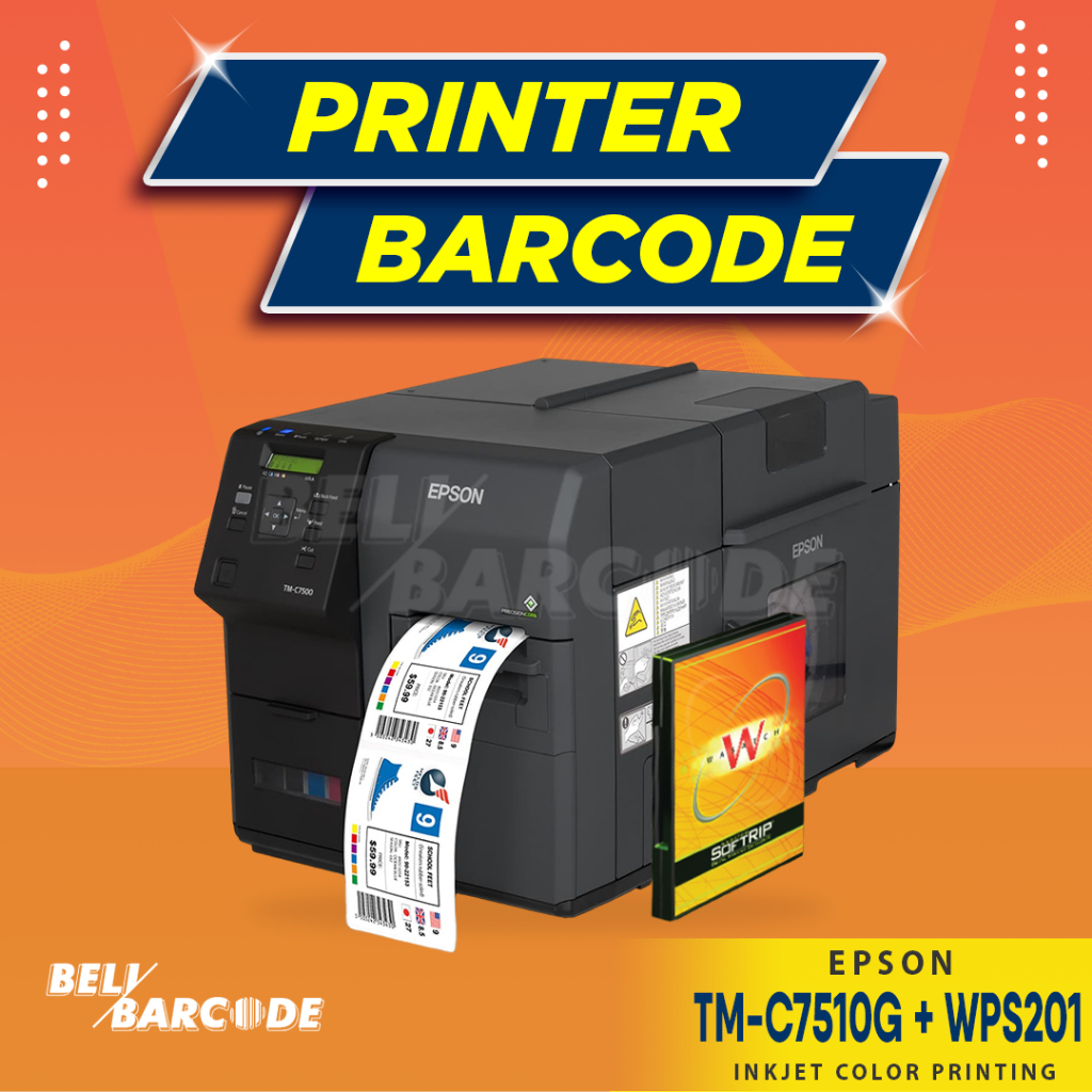 Epson C7510 Printer Label Cetak Barcode TM-C7510G Plus Software