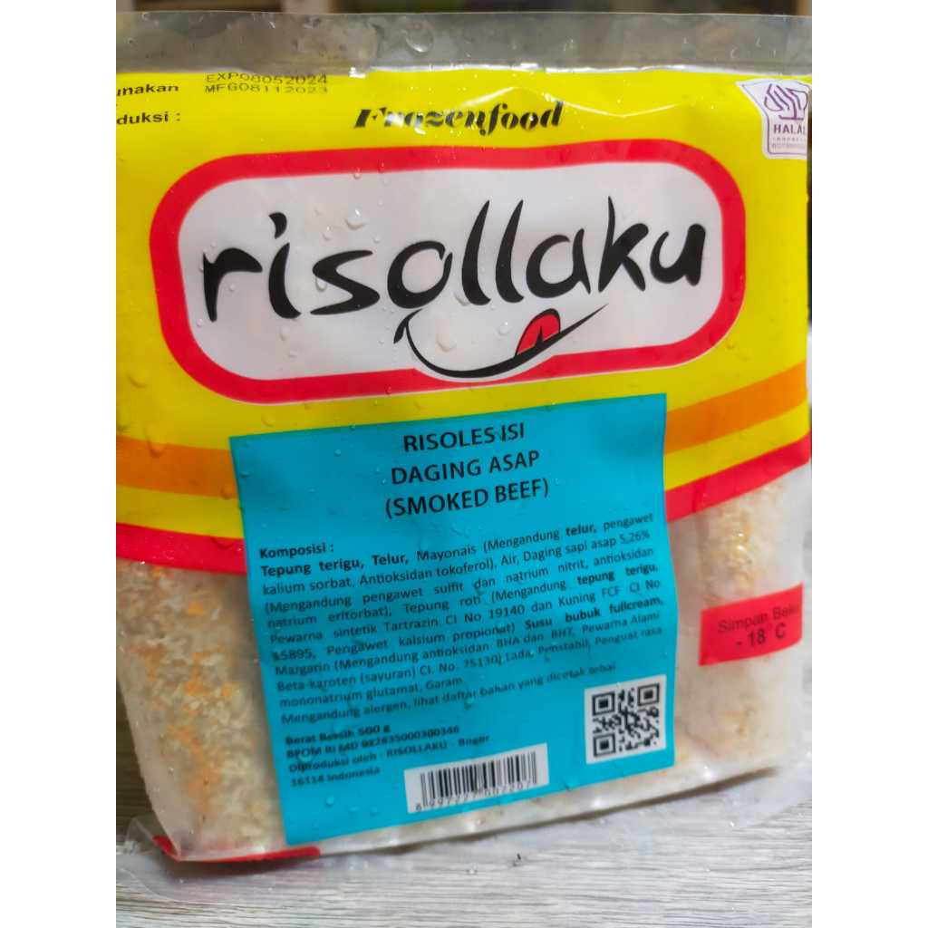 

Risollaku risol isi smoked beef daging sapi panggang 500 gram frozen food