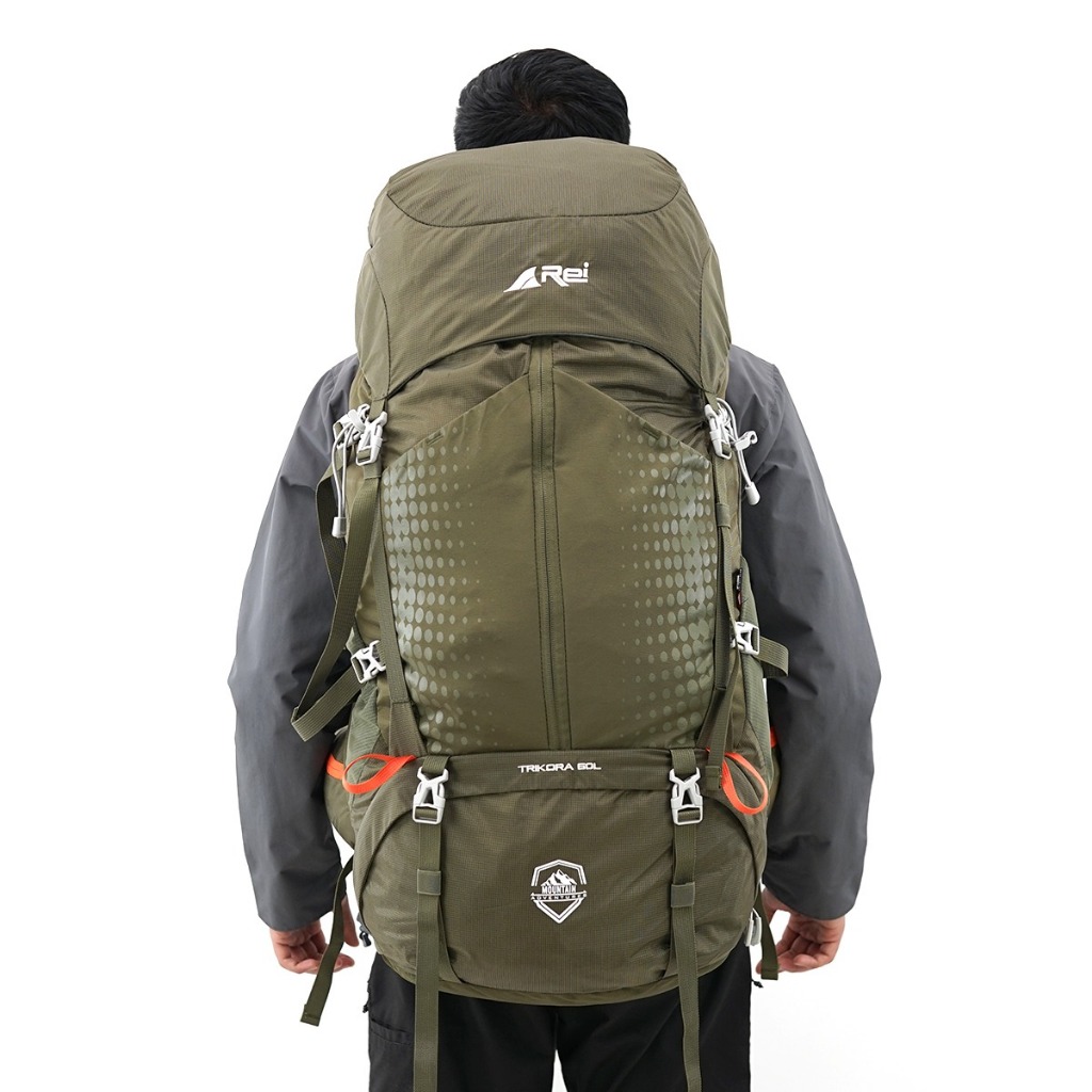 Tas Gunung / Carrier Rei New Trikora 60 Liter Premium Series Arei Outdoorgear + Cover Bag