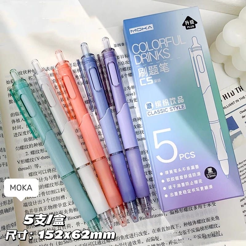 

1 Set 5 Pcs Pulpen Mekanik Sweet Color 0,5mm Edition Tinta Lebih Banyak dan Pigmented