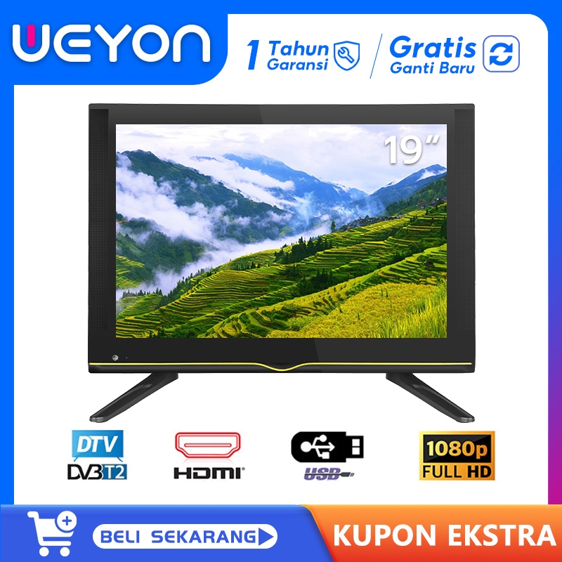 WEYON TV Digital 19/20 inch TV LED/LCD FHD TV Ready Digital Murah Televisi