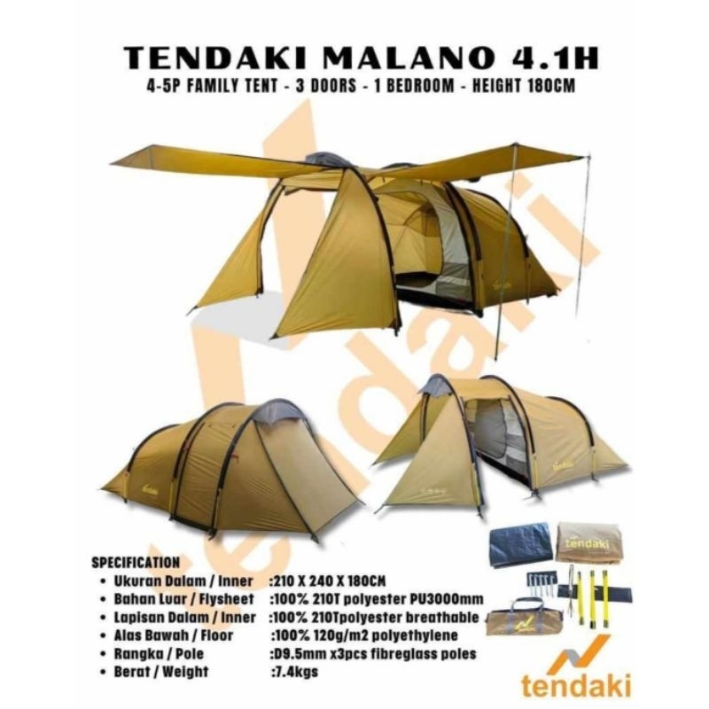TENDA DOME DOUBLE LAYER MIS BORNEO 6 ORANG