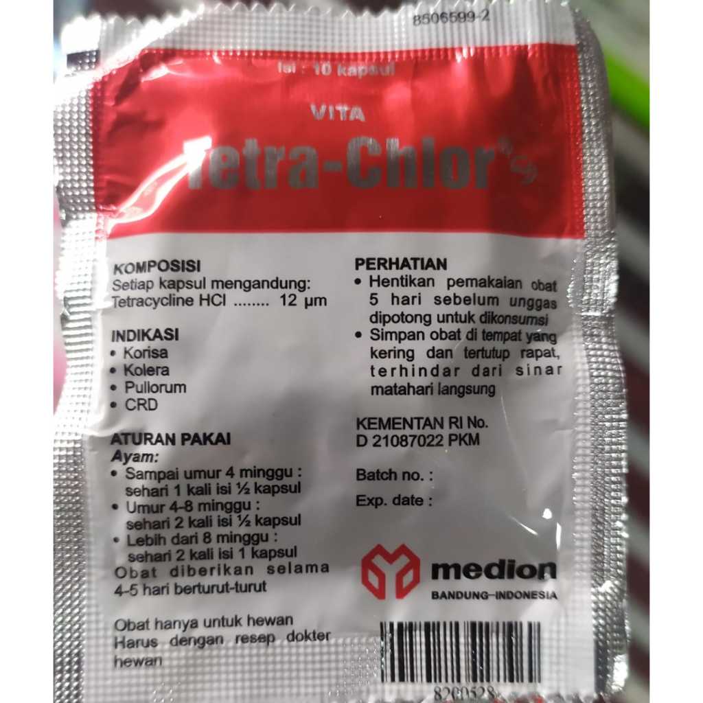 Tetra Chlor Sachet isi 10 Kapsul