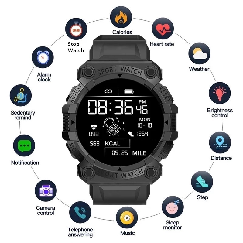 Smartwatch Sport Fitness Tracker Heart Rate - FD68S